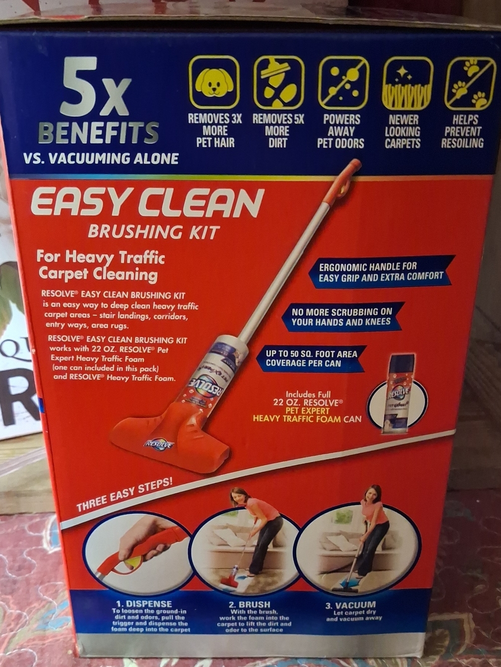 🆕$ FIRM🐶🐱RESOLVE® PET SPECIALIST EASY CLEAN COMPLETE BRUSHING KIT & 22OZ CAN - Picture 6 of 16
